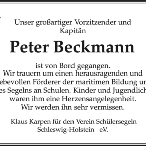 Wir trauern um unseren 1. Vorsitzenden: Wir trauern um unseren 1. Vorsitzenden: